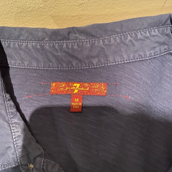 7 For All Mankind Blue T-Shirt - Picture 2 of 2